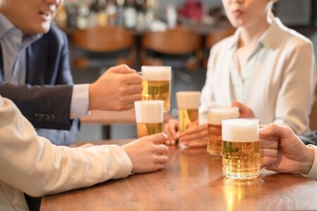 ビールで乾杯